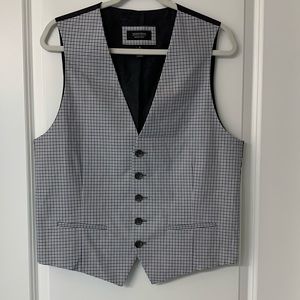 Nordstrom Men’s Shop Blue and Gray Check Vest